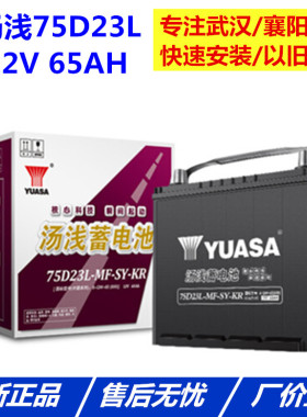 汤浅蓄电池12V65AH\75D23L用于普力马福美来翼神戈蓝卡罗拉电瓶
