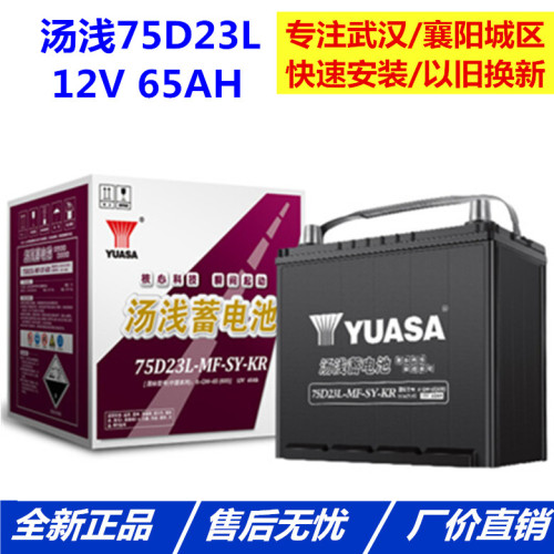 汤浅蓄电池12V65AH\75D23L用于普力马福美来翼神戈蓝卡罗拉电瓶