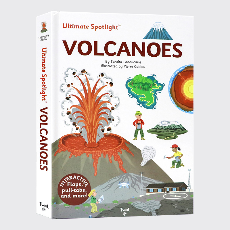 极致系列火山科普立体翻翻机关书 英文原版绘本Ultimate Spotlight Volcanoes 精装操作书 STEM趣味科普启蒙认知益智Twirl出品