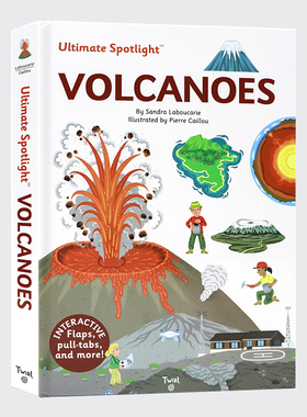 极致系列火山科普立体翻翻机关书 英文原版绘本Ultimate Spotlight Volcanoes 精装操作书 STEM趣味科普启蒙认知益智Twirl出品