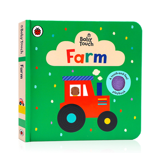 3岁宝宝开拓思维 英文原版 大开本纸板触摸书 感官训练 小瓢虫出版 Farm 绘本 农场启蒙认知触摸书Baby 玩玩书撕不烂0 Touch