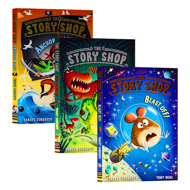 The story shop 故事商店3册套装 英文原版章节桥梁书 黑白插图 英国小老虎出品Tracey Corderoy