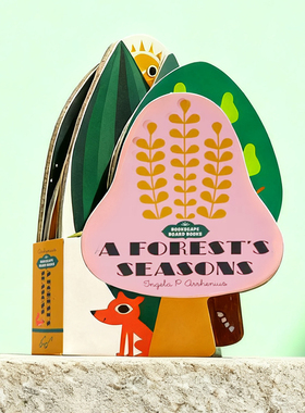 进口英文原版正版森林四季Bookscape Board Books A Forest's Seasons 异形纸板书 英文原版绘本 四季认知启蒙