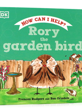 DK出品 英文原版花园鸟罗里 Rory the Garden Bird 精装 动物保护理念儿童低幼英语启蒙图画故事书亲子共读