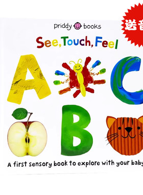 See Touch Feel ABC 触摸书字母英文原版绘本英文版原版单词学习书籍幼儿英语启蒙纸板书字母图书认知能力启蒙Roger Priddy