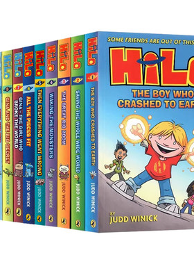 希罗系列1-11英文原版小说Hilo The Great Big Box 儿童全彩幽默漫画桥梁章节书小学生英语课外阅读进口书籍Judd Winick