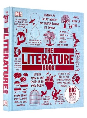现货DK文学百科全书英文原版 The Literature Book: Big Ideas Simply Explained 图文解读经典文学作品青少年课外阅读全彩精装