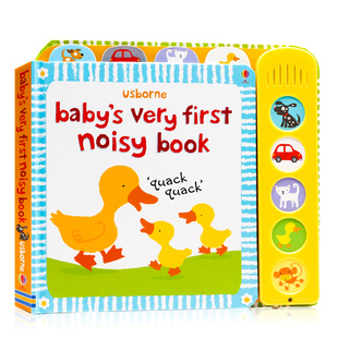 进口英文原版正版 Baby's Very First Noisy Book 宝宝的首本发声书 闹闹有声书 儿童触摸发声书 聆听各种声音低幼启蒙 Usborne