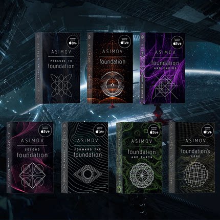 银河帝国英文版 基地七部曲 Foundation 英文原版小说艾萨克阿西莫夫经典科幻系列7册 Isaac Asimov 讲述人类未来两万年的历史