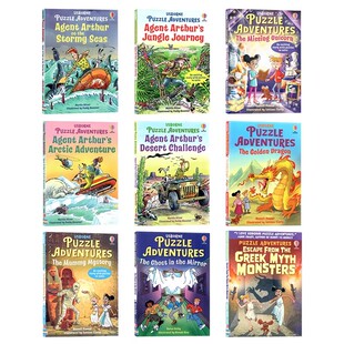 解谜冒险书9册 全彩桥梁章节益智冒险 Journey the Puzzle Adventures Stormy Agent 英文原版 Jungle Usborne出品 Arthur Seas