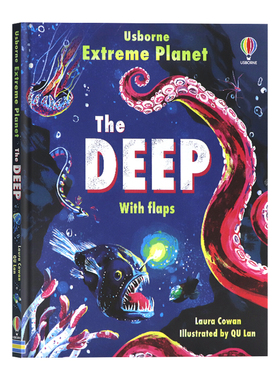 Usborne出品 深海 英文原版绘本 Extreme Planet the Deep with flaps 地球系列 揭秘科普百科纸板翻翻书 Laura Cowan