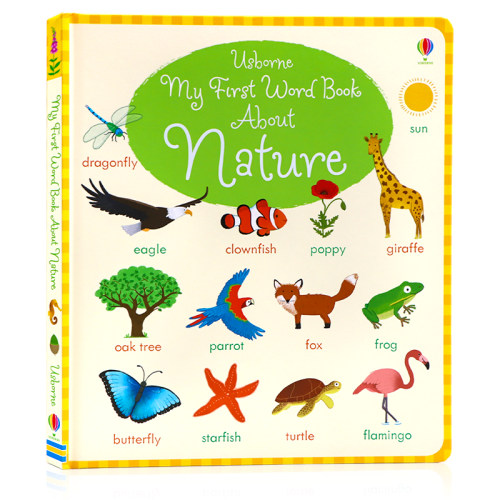 英文原版绘本 Usborne My First Word Book About Nature 我的首本关于自然的单词书 宝宝认知识物 儿童英语启蒙主题式单词学习书