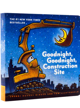 进口英文原版正版 晚安建筑工地 Goodnight Goodnight Construction Site 儿童启蒙纸板书图画书 睡前故事绘本