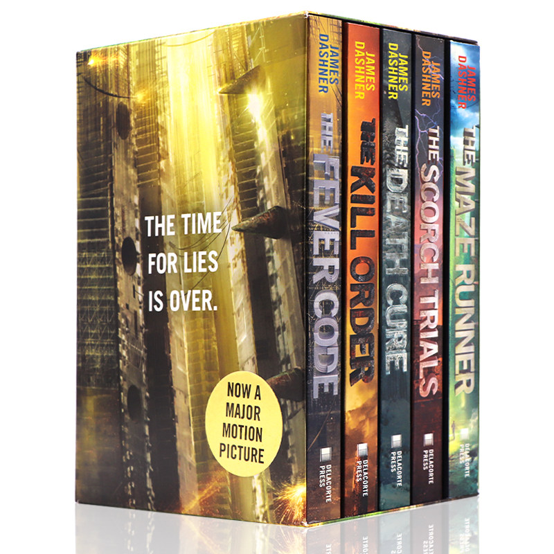 移动迷宫全5册套装 英文原版小说 The Maze Runner Series 科幻奇幻故事小说电影原著反乌托邦迷宫奔跑者烧痕审判死亡解药致命追捕