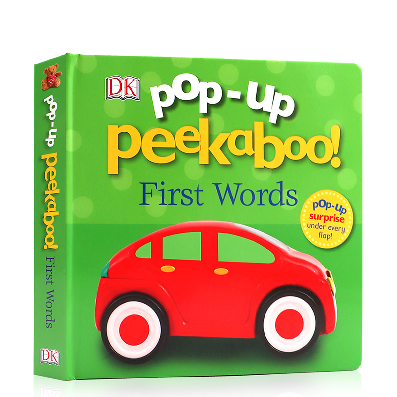 英文原版绘本DK出版 3D躲猫猫立体翻翻纸板书 Pop-Up Peekaboo! First Words 第一个单词 儿童英语启蒙亲子互动