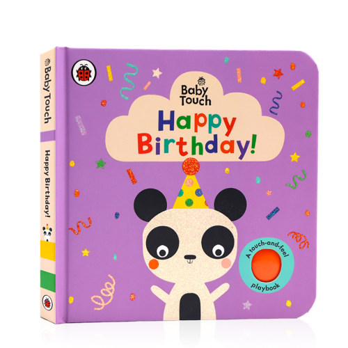 生日快乐 英文原版绘本 Baby Touch Happy Birthday 宝宝启蒙认知触摸书 小瓢虫出版 幼儿童纸板书 0-1-2-3岁感官训练探索进口书籍