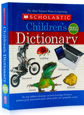 进口英文原版Scholastic Children's Dictionary学乐儿童字典英语词典 提升拼写技巧 趣味单词 附带同义词 学乐英语工辅导具书