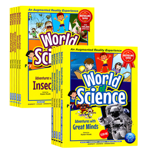 科学世界全套英文原版World of Scienc Set 1-2 鸟类昆虫植物和真菌水生生物两栖动物冒险动态全彩漫画传授科学事实小学教辅 平装