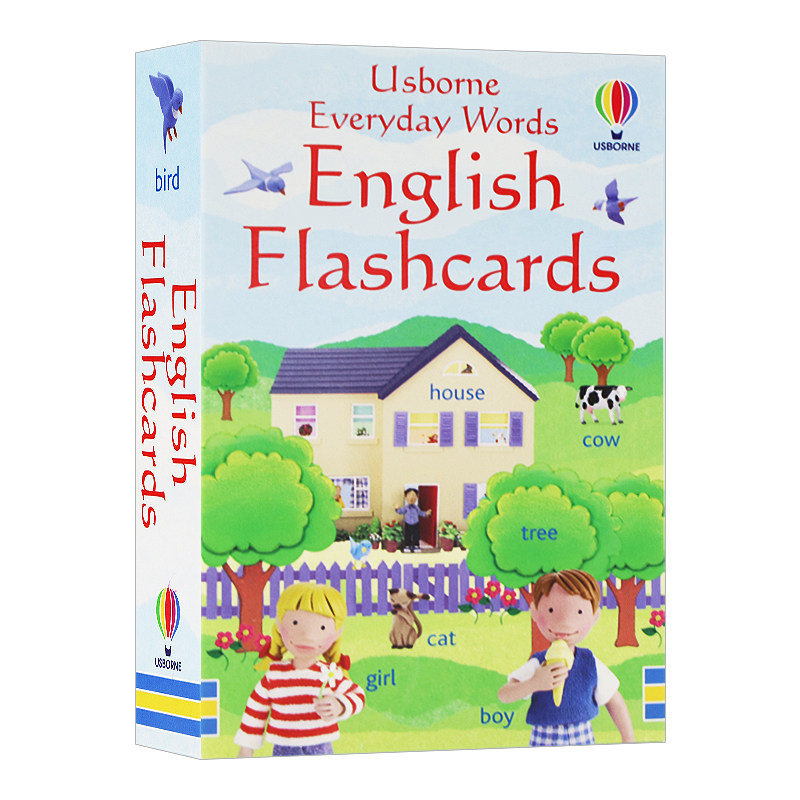 Usborne出品日常用语词卡英文原版盒装 Everyday Words Flashcards儿童英语单词启蒙词卡小学教辅读物尤斯伯恩出品_虎窝淘