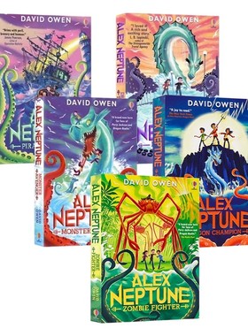 Usborne出品 亚历克斯 海神5册套装 英文原版小说 Alex Neptune 经典儿童神话故事书进口英语书籍David Owen著作平装版