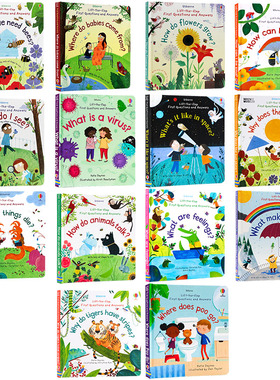 220元4件 问与答翻翻书 Usborne Lift The Flap First Questions and Answers 动物如何沟通英文原版绘本儿童科普读物立体机关纸板