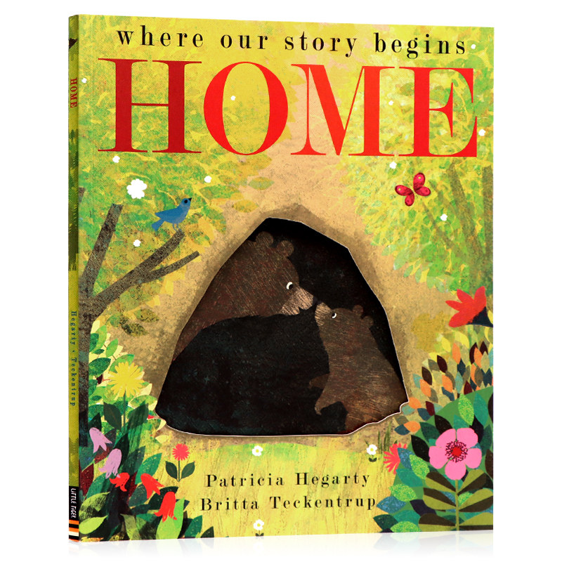 英文原版绘本 Home where our story begins 家我们故事的起点 儿童英语早教科普题材洞洞书 大自然的秘密同作者Patricia Hegarty