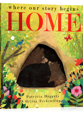 英文原版绘本 Home where our story begins 家我们故事的起点 儿童英语早教科普题材洞洞书 大自然的秘密同作者Patricia Hegarty
