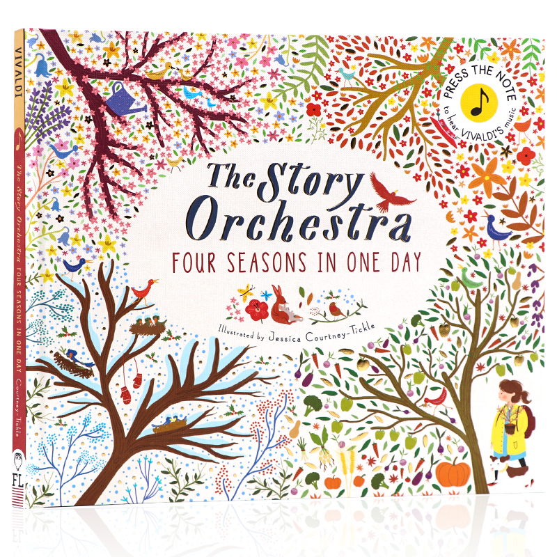 维瓦尔第 四季古典音乐故事发声书The Story Orchestra Four Seasons in One Day故事管弦乐队英文原版绘本图画书 布封精装收藏版