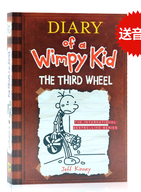 进口英文原版正版 Diary of a Kid 7小屁孩日记第七本The Third Wheel小学文学作品Jeff Kinney英语儿童漫画课外读物8-10岁