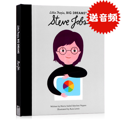 进口英文原版绘本 小人物大梦想 乔布斯 企业家 Little People Big Dreams Steve Jobs 男孩篇 儿童英语启蒙励志名人传记 精装彩绘