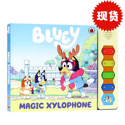 布鲁伊绘本 bluey 小蓝狗 魔法木琴发声书 英文原版 Magic Xylophone Sound Book 亲子共读图画书发声书 儿童卡通动画故事绘本