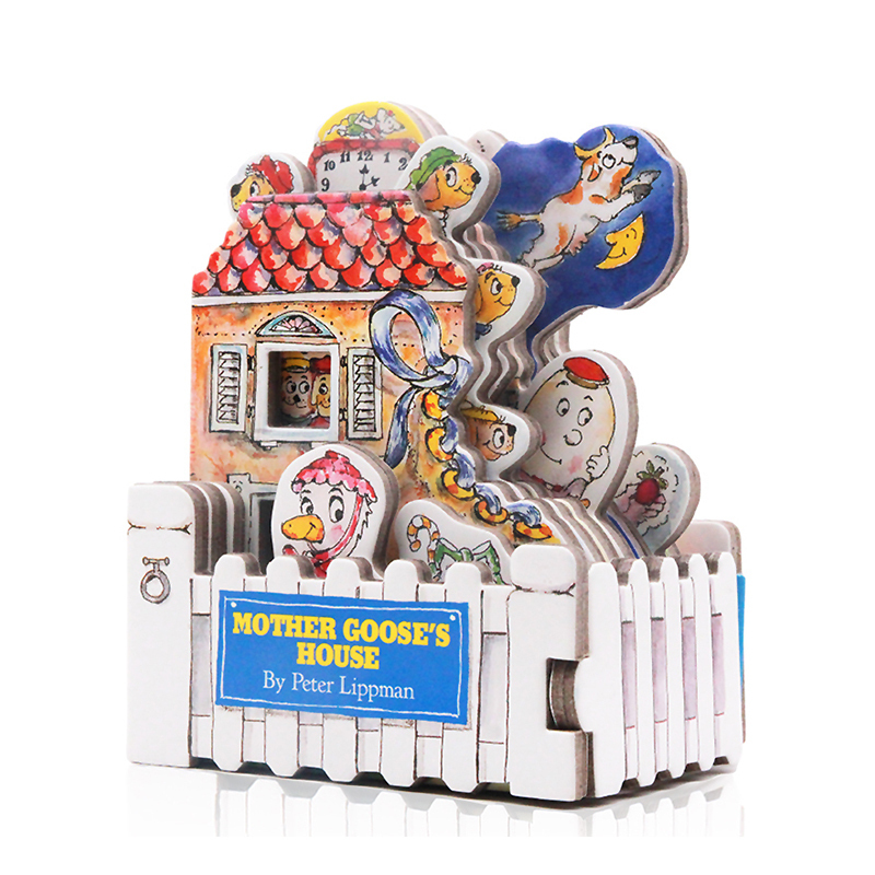 进口英文原版正版 Mini House 鹅妈妈 Mother Goose's House 迷你屋系列 鹅妈妈的家 造型书 卡板书 纸板玩具书 儿童立体书
