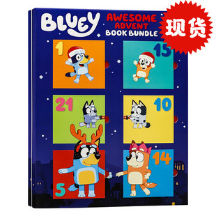 Awesome Advent Book 小蓝狗布鲁伊盲盒日历书圣诞节英文原版 手掌迷你书卡通动画故事书诞礼物礼盒装 Bluey Bundle 英语启蒙 绘本