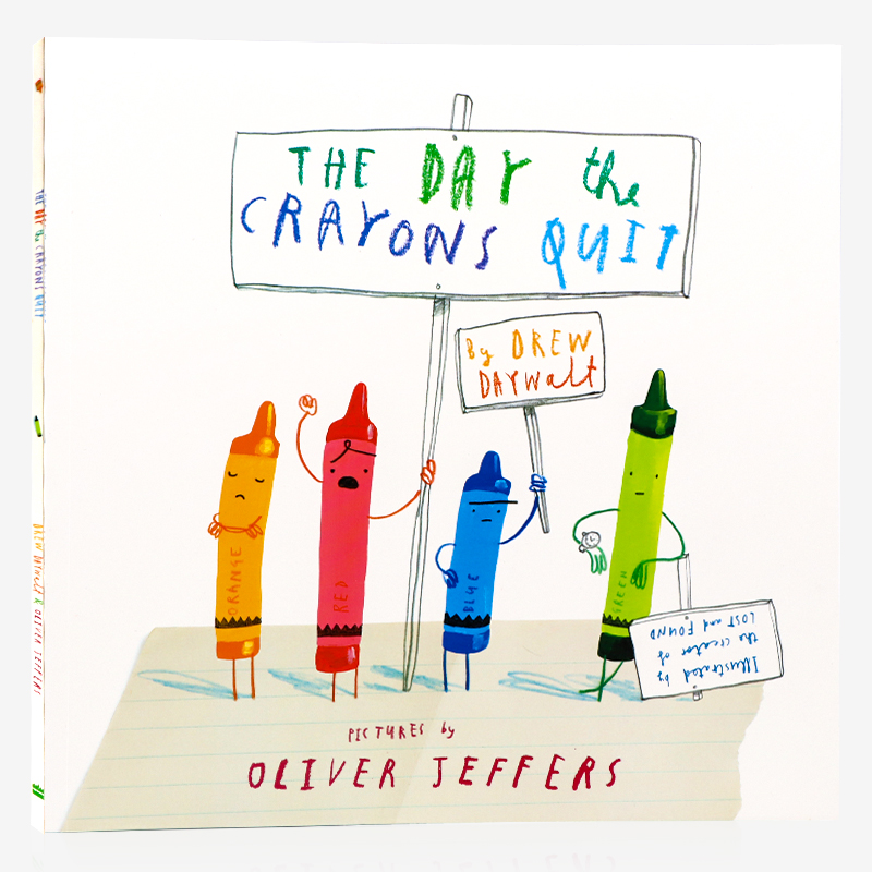 小蜡笔大罢工 The Day The Crayons Quit 进口英文原版正版 绘本  平装大开 蜡笔辞职 Oliver Jeffers 名家绘本