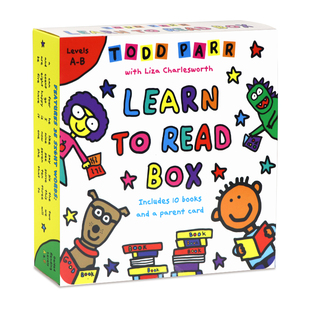 Todd Parr 学会阅读盒子 英文原版 Learn To Read Box levels A-B 10本全彩读物 幼儿启蒙故事 趣味性插图 亲子读物 家庭成长教育
