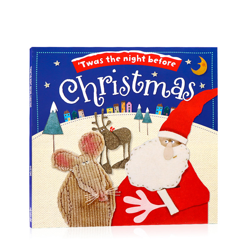 英文原版绘本圣诞前夜 twas the night before christmas  圣诞节