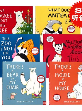 老鼠占了我的屋子 英文原版 There's a Bear on My Chair凯特格林纳威大奖绘本 熊占了我的椅子续集Ross Collin情商启蒙幽默图画书