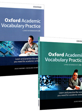 牛津学术词汇练习 中低高级2册 英文原版 Oxford Academic Vocabulary Practice 进口英语书籍牛津单词学术写作用法