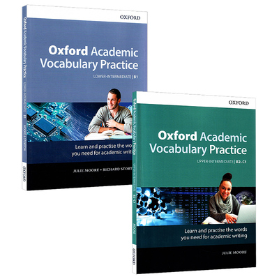 牛津学术词汇练习 中低高级2册 英文原版 Oxford Academic Vocabulary Practice 进口英语书籍牛津单词学术写作用法