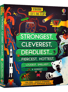 Usborne出品 更坚强，更聪明，更致命翻翻书 英文原版 Lift-the-Flap Strongest, Cleverest, Deadliest 幼儿科普科学知识英语绘本