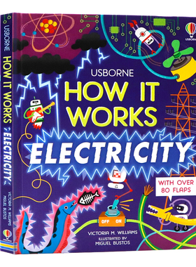 尤斯伯恩电的工作原理英文原版How It Works: Electricity 少儿趣味科普百科图画纸板书超60个翻翻页