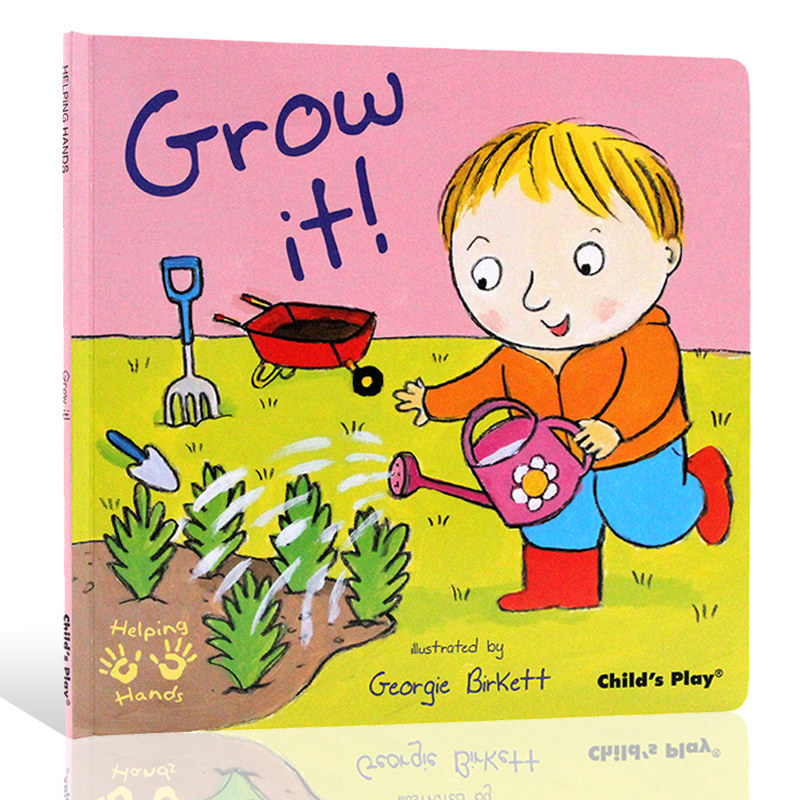 小帮手系列 成长 英文原版绘本 Helping Hands Grow it 吴敏兰书单 child s play 出版 儿童启蒙图画书 亲子互动 平装 送音频