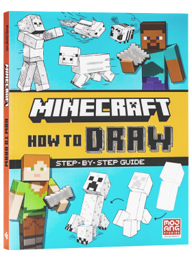 我的世界 绘画活动书 英文原版 Minecraft How To Draw儿童动手操作能力培养Farshore出版Mojang AB著作儿童启蒙益智故事书