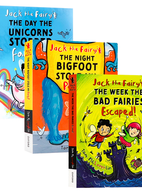 小精灵杰克3册坏精灵出逃的一周 英文原版 Jack the Fairy The Week the Bad Fairies Escaped 大脚怪偷我裤子的那个晚上 课外读物