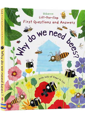 Usborne问与答翻翻书为什么我们需要蜜蜂 Why Do We Need Bees 英文原版绘本儿童趣味知识科普读物纸板书尤斯伯恩问答形式亲子共读