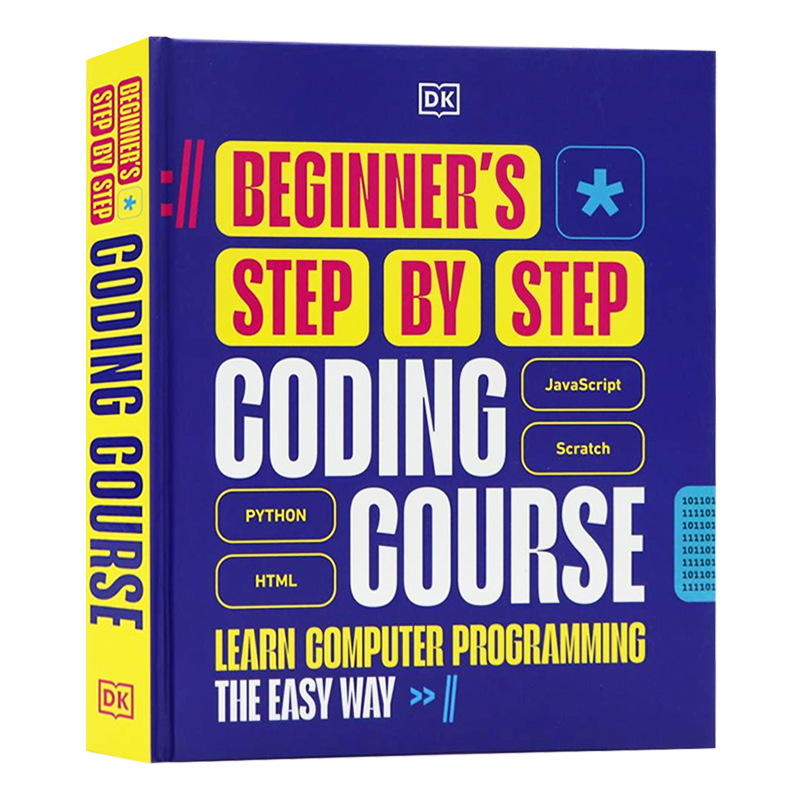 英文原版DK初级编码入门课程Beginner's Step-by-Step Coding Course编程初学者入门轻松学编程 计算机网络编程指南百科科普