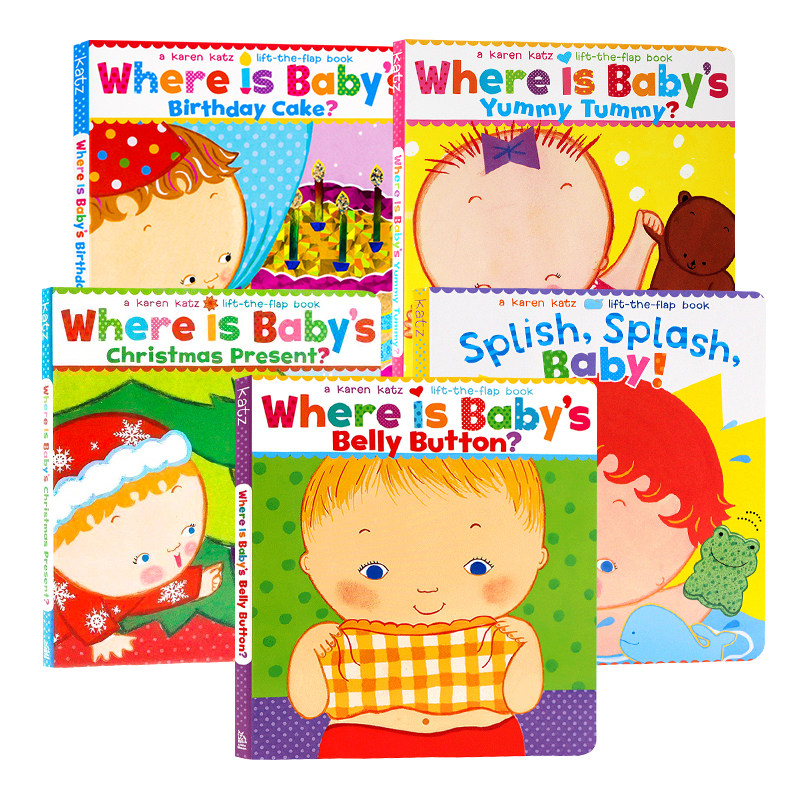 凯伦卡茨翻翻书5册where is babys yummy tummy 宝宝美味肚子在哪里