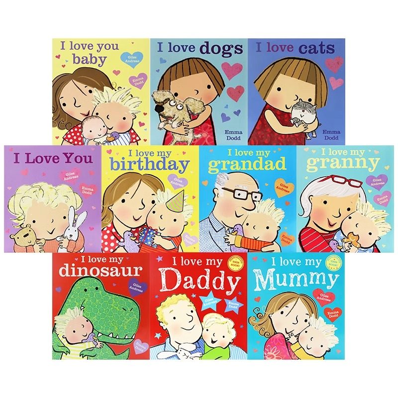我爱系列故事绘本10册英文原版绘本 I Love  My Mummy Daddy Grandad Granny Birthday睡前读物长颈鹿不会跳舞同作者Giles Andreae