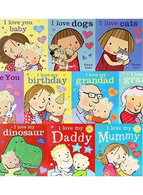 我爱系列故事绘本10册英文原版绘本 I Love  My Mummy Daddy Grandad Granny Birthday睡前读物长颈鹿不会跳舞同作者Giles Andreae