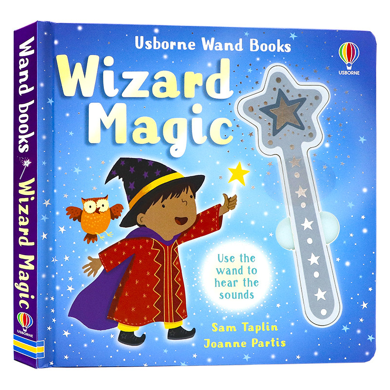 Usborne 魔杖发声书 巫师的魔法 Wand Books Wizard Magic 英文原版绘本 儿童英语启蒙趣味读物精装纸板感应发音书进口书籍